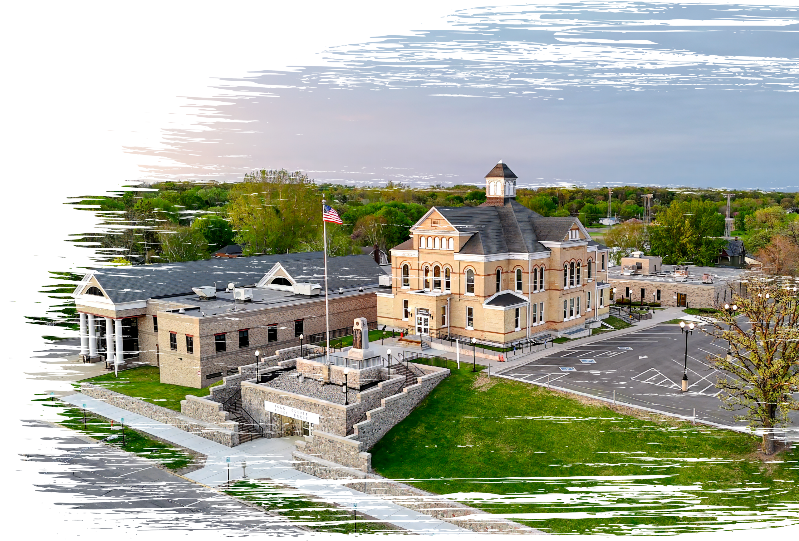 Todd County courthouse and surrounding community
