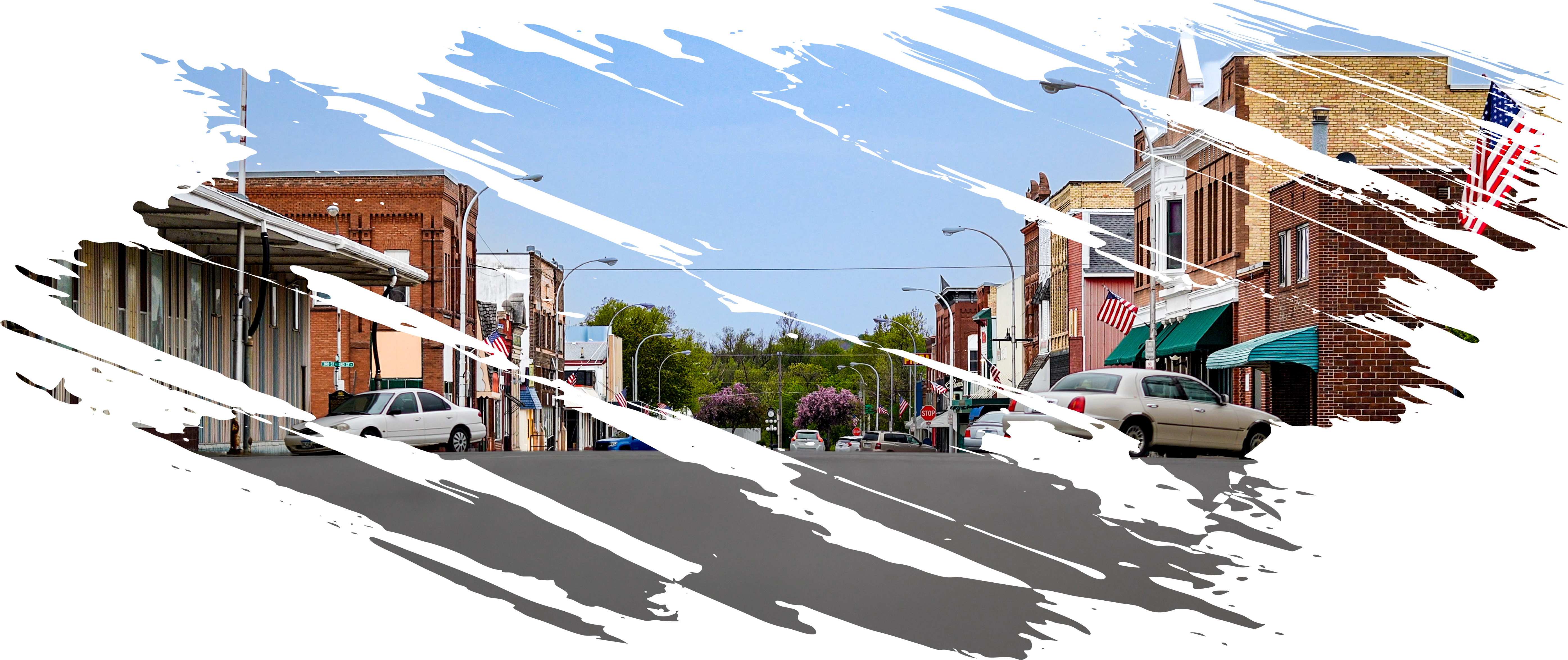 Downtown Long Prairie street and storefronts