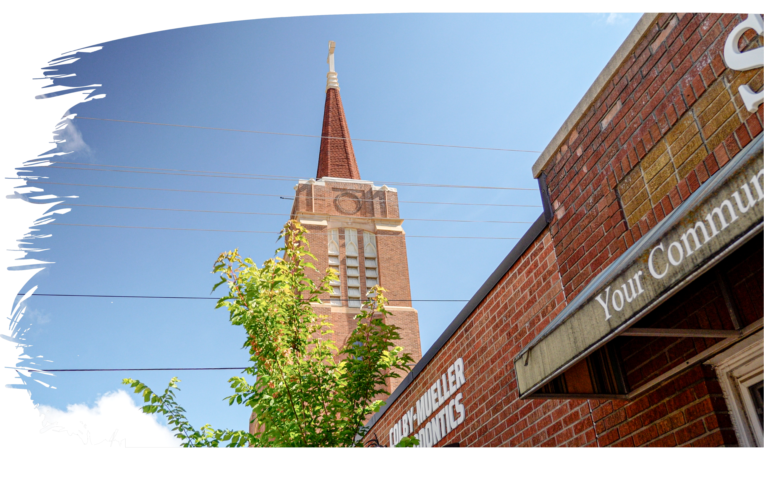 Downtown Staples street and church